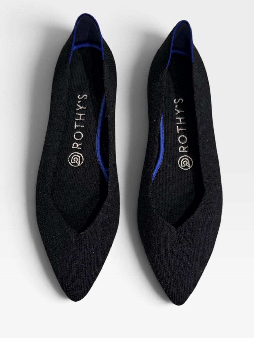 Rothy's The Point Black Knit Ballet Flats